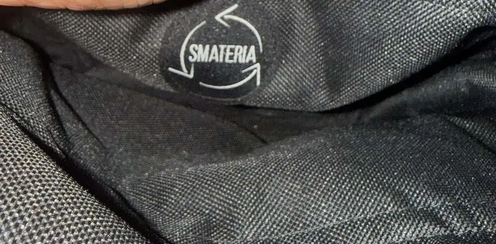 Smateria Teal Mini Backpack Recycled Mesh Zip Travel Daypack Dog Logo